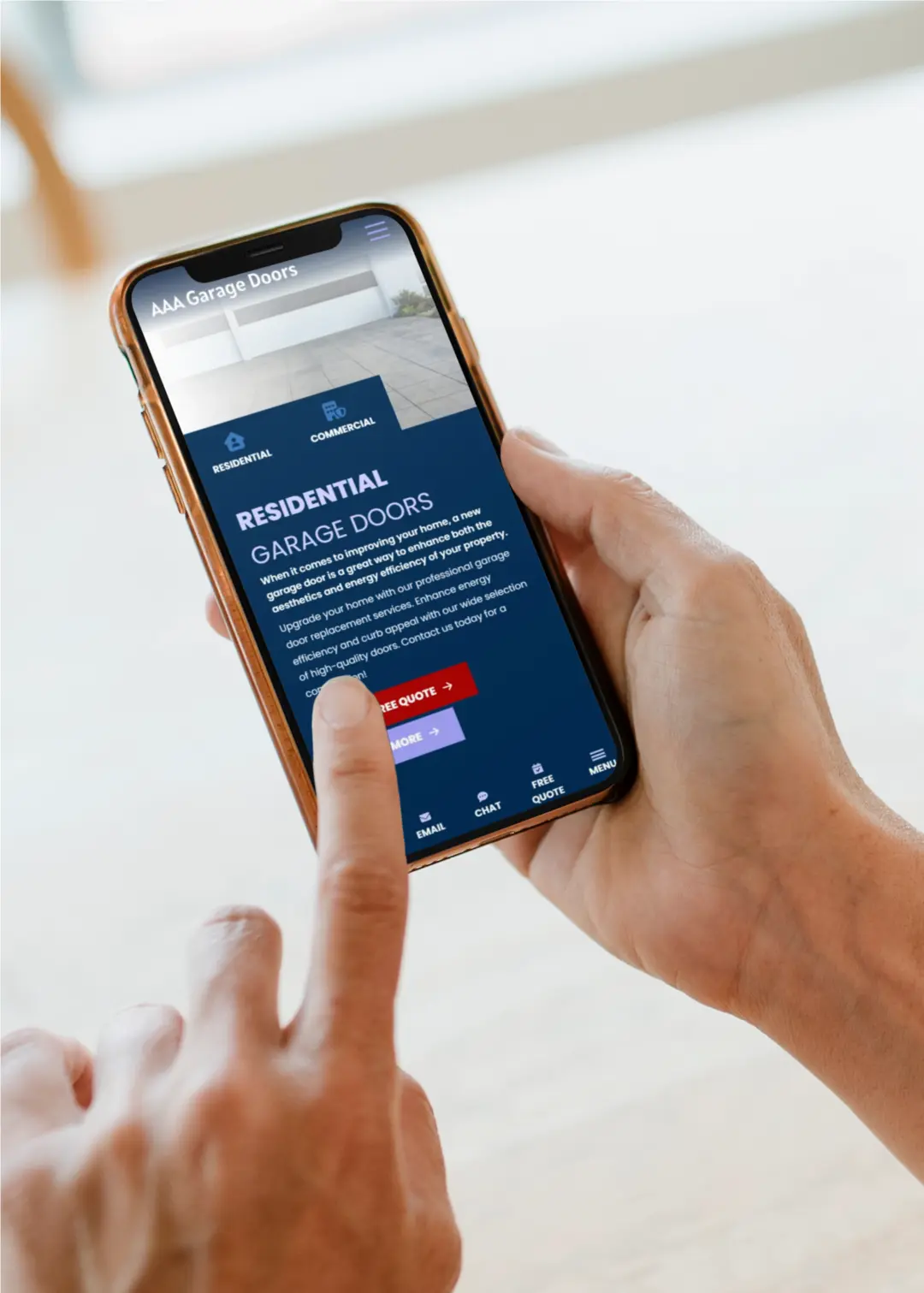 TruSpeed website on iPhone