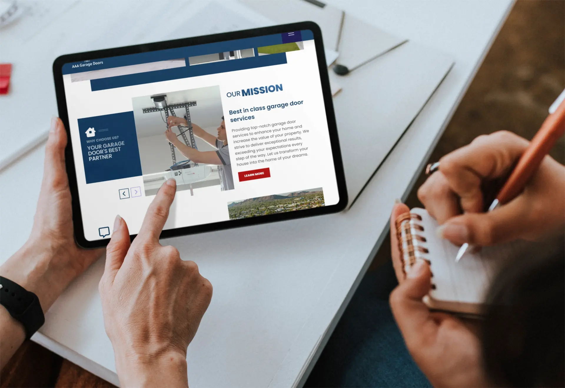 TruSpeed Website on Tablet